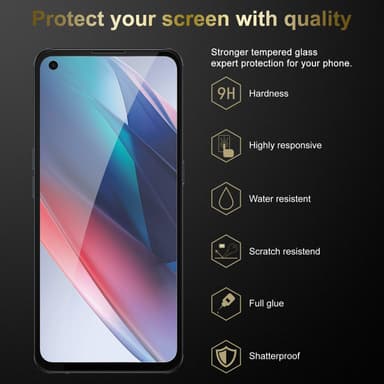 Oppo FIND X3 LITE Skjermbeskytter Skärmskydd (svart)