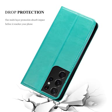 Samsung Galaxy S22 ULTRA lommebokdeksel case (turkis)