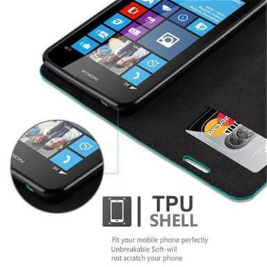 Nokia Lumia 630 / 635 lommebokdeksel case (turkis)