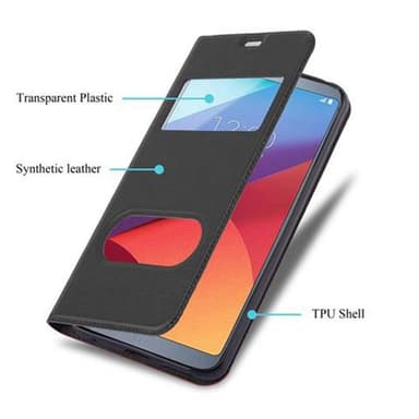 LG G6 lommebokdeksel cover (svart)