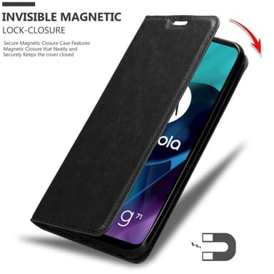 Motorola MOTO G71 5G lommebokdeksel case (svart)