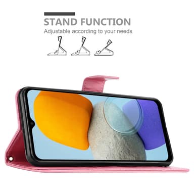 Samsung Galaxy M23 5G lommebokdeksel Blomster (rosa)