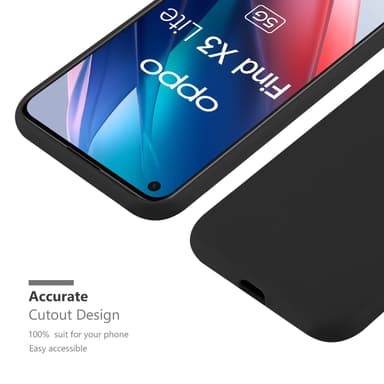 Deksel Oppo FIND X3 LITE Silikon cover (svart)