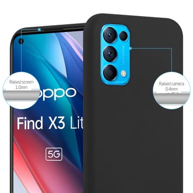 Deksel Oppo FIND X3 LITE Silikon cover (svart)