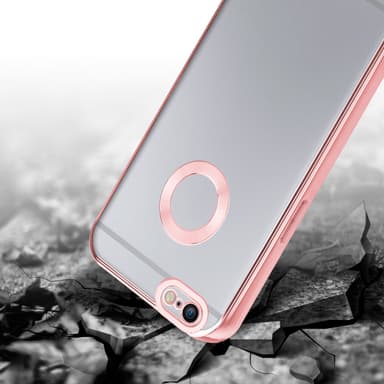 iPhone 6 / 6S silikondeksel Krom case (gjennomsiktig)