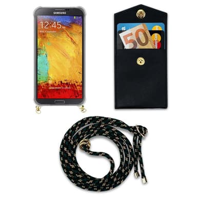 Samsung Galaxy NOTE 3 Deksel med Halskjede (brun)