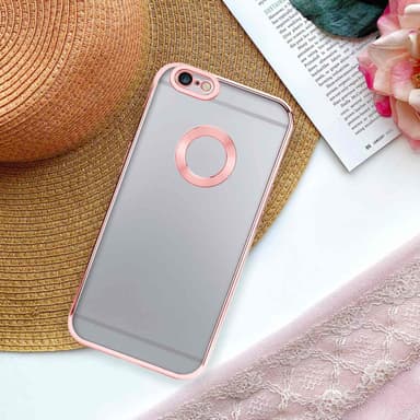iPhone 6 / 6S silikondeksel Krom case (gjennomsiktig)