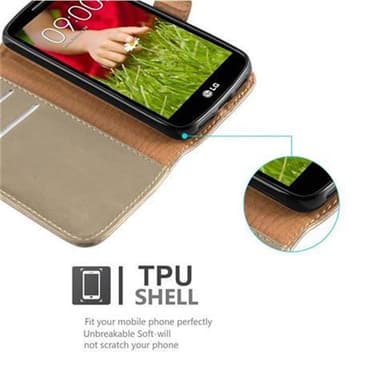 LG G2 MINI lommebokdeksel etui (brun)