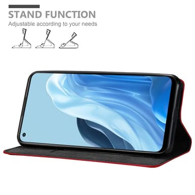Oppo FIND X5 LITE / Reno7 5G lommebokdeksel case (rød)