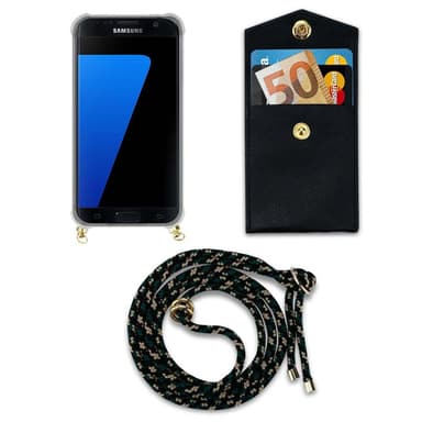 Samsung Galaxy S7 EDGE Deksel med Halskjede (brun)
