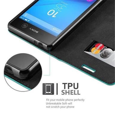 Sony Xperia M5 lommebokdeksel case (turkis)