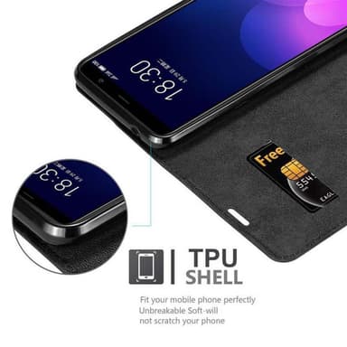 MEIZU M6T lommebokdeksel case (svart)