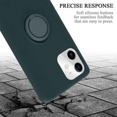 Deksel iPhone 11 Ring Case (grønn)