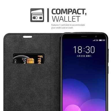 MEIZU M6T lommebokdeksel case (svart)
