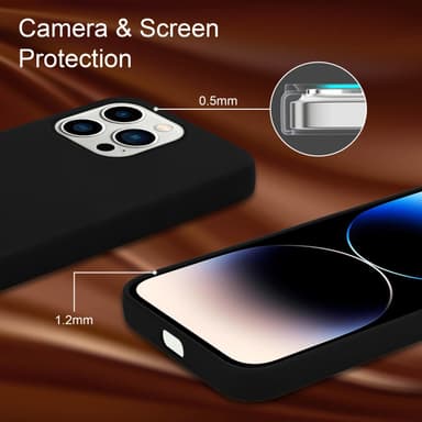 iPhone 14 PRO silikondeksel case (svart)
