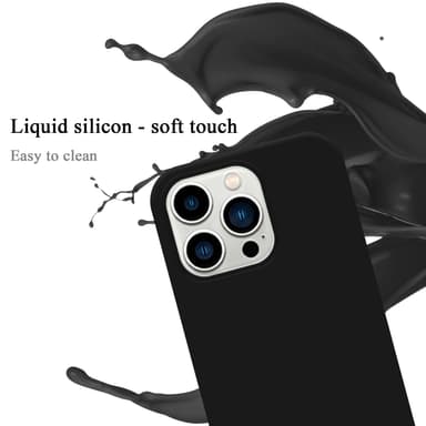 iPhone 14 PRO silikondeksel case (svart)