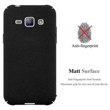 Samsung Galaxy J1 2015 Hardt Deksel Cover (svart)