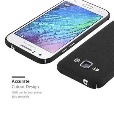 Samsung Galaxy J1 2015 Hardt Deksel Cover (svart)