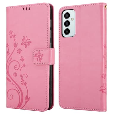 Samsung Galaxy M23 5G lommebokdeksel Blomster (rosa)