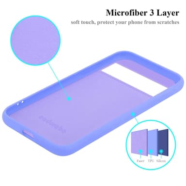 Google PIXEL 7 silikondeksel case (Lilla)
