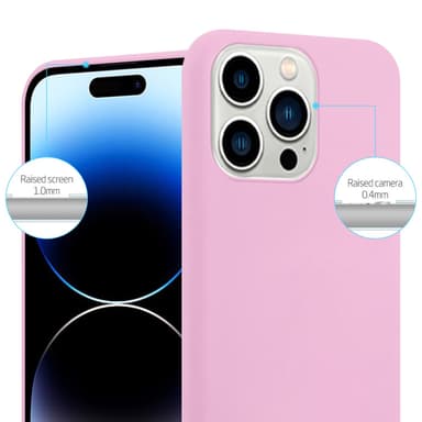 Deksel iPhone 14 PRO Silikon cover (rosa)