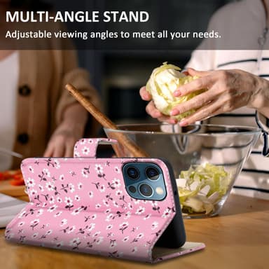 iPhone 13 PRO lommebokdeksel etui (rosa)