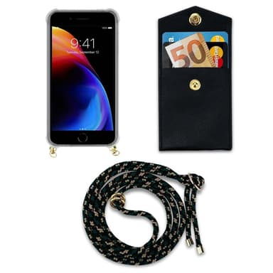 iPhone 7 / 7S / 8 / SE 2020 Deksel med Halskjede (brun)