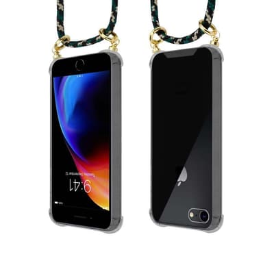 iPhone 7 / 7S / 8 / SE 2020 Deksel med Halskjede (brun)