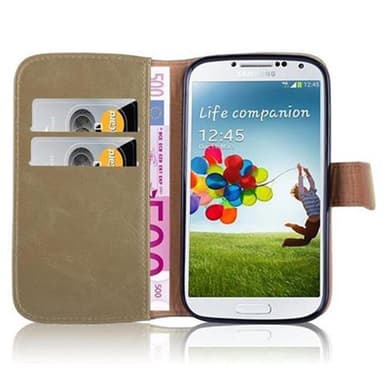 Samsung Galaxy S4 lommebokdeksel etui (brun)