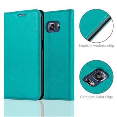 Samsung Galaxy S6 EDGE lommebokdeksel case (turkis)