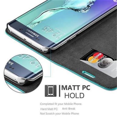 Samsung Galaxy S6 EDGE lommebokdeksel case (turkis)