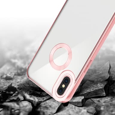 iPhone X / XS silikondeksel Krom case (gjennomsiktig)