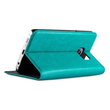 Samsung Galaxy S6 EDGE lommebokdeksel case (turkis)