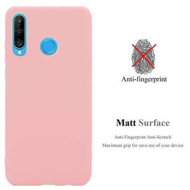Deksel Huawei P30 LITE Silikon cover (rosa)