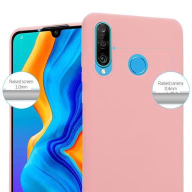 Deksel Huawei P30 LITE Silikon cover (rosa)
