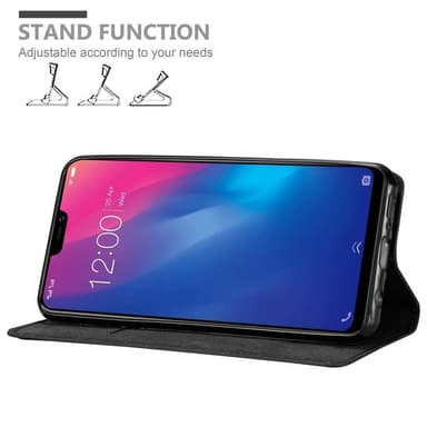 Vivo Y85 lommebokdeksel case (svart)