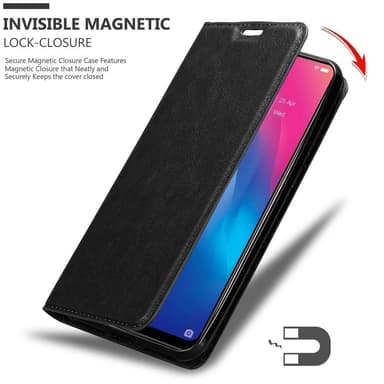 Vivo Y85 lommebokdeksel case (svart)