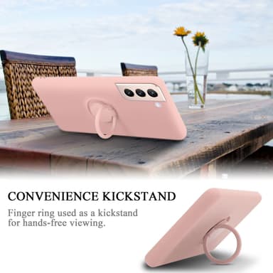 Deksel Samsung Galaxy S24 Ring Case (Rosa)