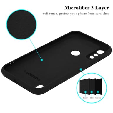 Motorola MOTO E6s 2020 silikondeksel case (Svart)