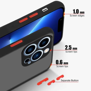iPhone 13 PRO Deksel Case Cover (Svart)