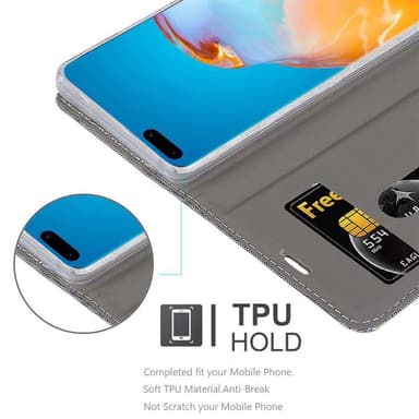 Huawei P40 PRO / P40 PRO+ lommebokdeksel etui (grå)