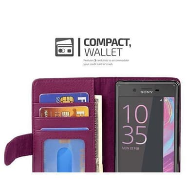Sony Xperia X PERFORMANCE lommebokdeksel case (lilla)