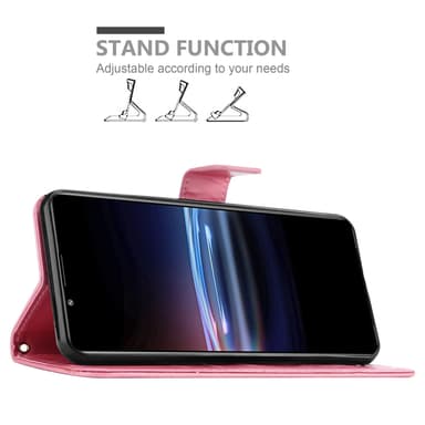 Sony Xperia PRO-I lommebokdeksel Blomster (rosa)