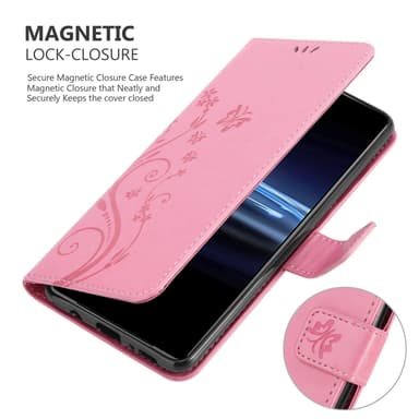 Sony Xperia PRO-I lommebokdeksel Blomster (rosa)
