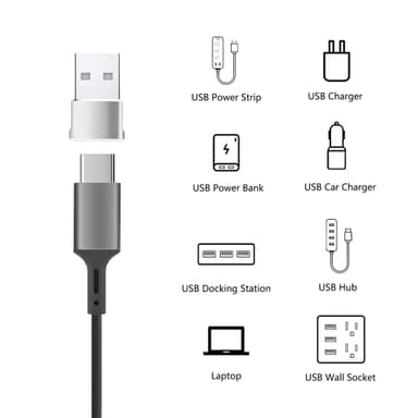 USB-adapter Konverterer fra USB C til USB-adapter