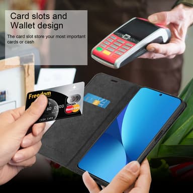 Xiaomi 12 / 12X lommebokdeksel case (svart)