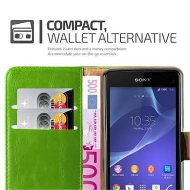 Sony Xperia Z1 COMPACT lommebokdeksel etui (grønn)