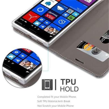 Nokia Lumia 830 lommebokdeksel etui (grå)