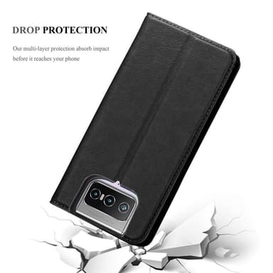 Asus ZenFone 7 lommebokdeksel case (svart)