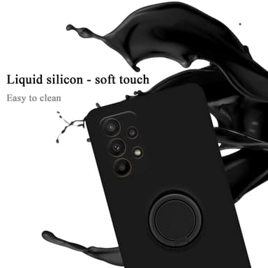 Deksel Samsung Galaxy A23 4G Ring Case (svart)